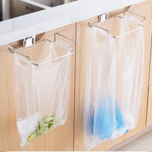 Metallic trash bag hanger